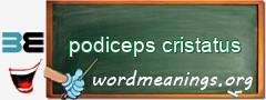 WordMeaning blackboard for podiceps cristatus